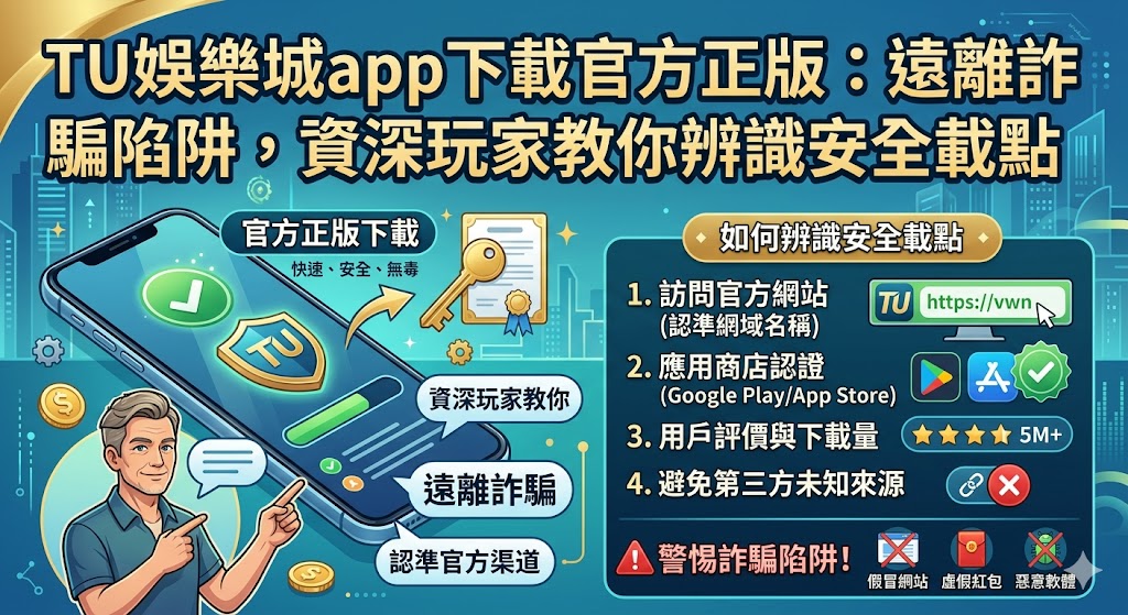 TU娛樂城app下載官方正版：遠離詐騙陷阱，資深玩家教你辨識安全載點