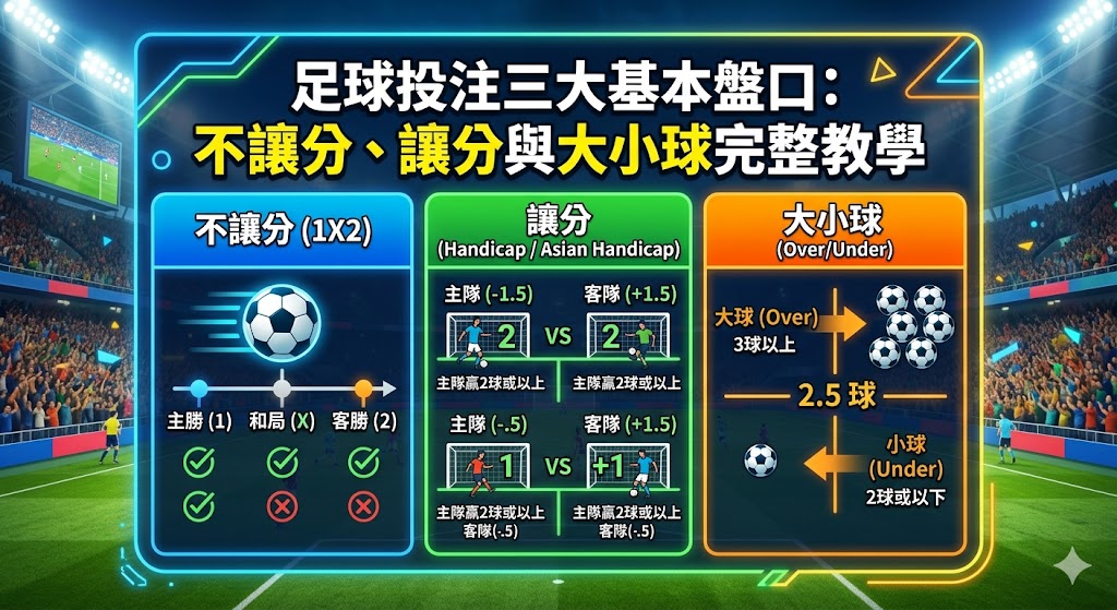 不讓分、讓分與大小球完整教學